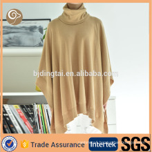 High neck knitted China fashion wool poncho